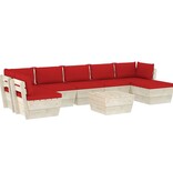 VidaXL 8-delige Loungeset met kussens pallet vurenhout