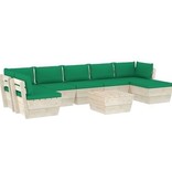 VidaXL 8-delige Loungeset met kussens pallet vurenhout