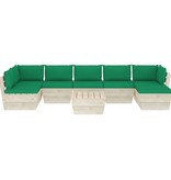 VidaXL 8-delige Loungeset met kussens pallet vurenhout