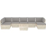 VidaXL 8-delige Loungeset met kussens pallet vurenhout