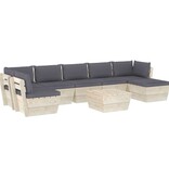 VidaXL 8-delige Loungeset met kussens pallet vurenhout
