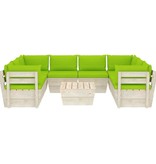 VidaXL 9-delige Loungeset met kussens pallet vurenhout