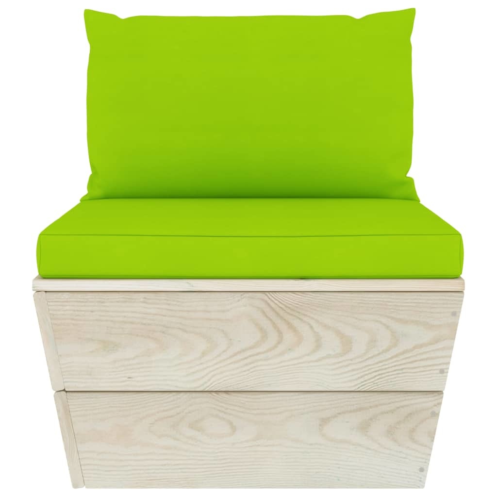 VidaXL 9-delige Loungeset met kussens pallet vurenhout
