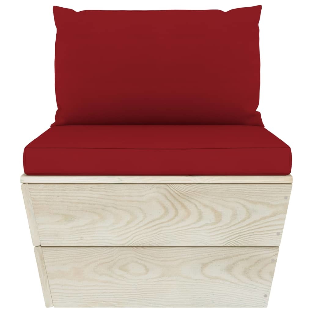VidaXL 9-delige Loungeset met kussens pallet vurenhout