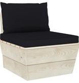 VidaXL 9-delige Loungeset met kussens pallet vurenhout