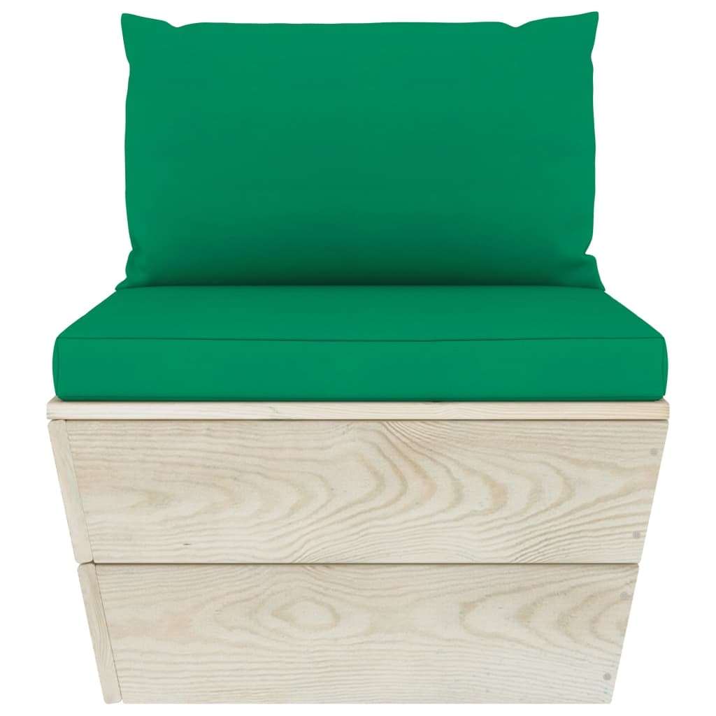VidaXL 9-delige Loungeset met kussens pallet vurenhout