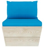 VidaXL 9-delige Loungeset met kussens pallet vurenhout