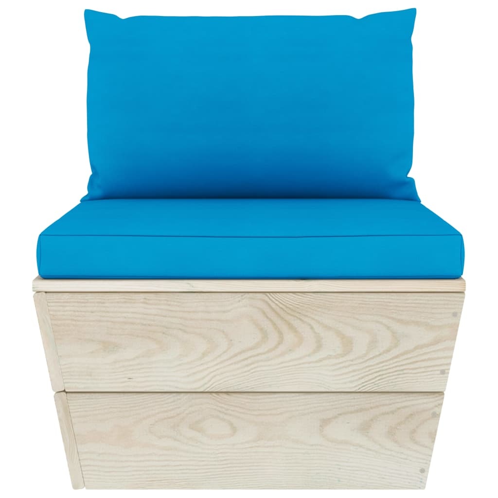 VidaXL 9-delige Loungeset met kussens pallet vurenhout