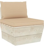 VidaXL 9-delige Loungeset met kussens pallet vurenhout