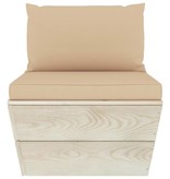 VidaXL 9-delige Loungeset met kussens pallet vurenhout