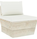 VidaXL 9-delige Loungeset met kussens pallet vurenhout