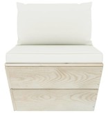 VidaXL 9-delige Loungeset met kussens pallet vurenhout