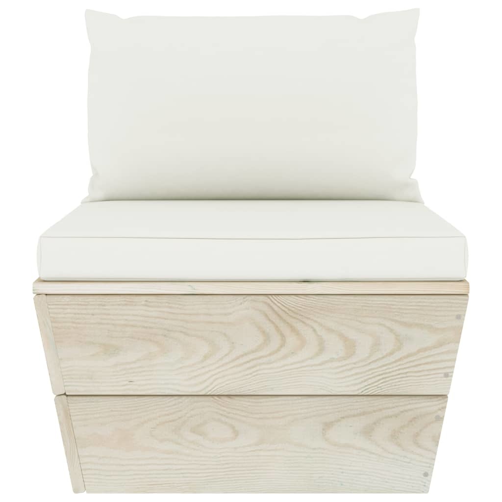 VidaXL 9-delige Loungeset met kussens pallet vurenhout