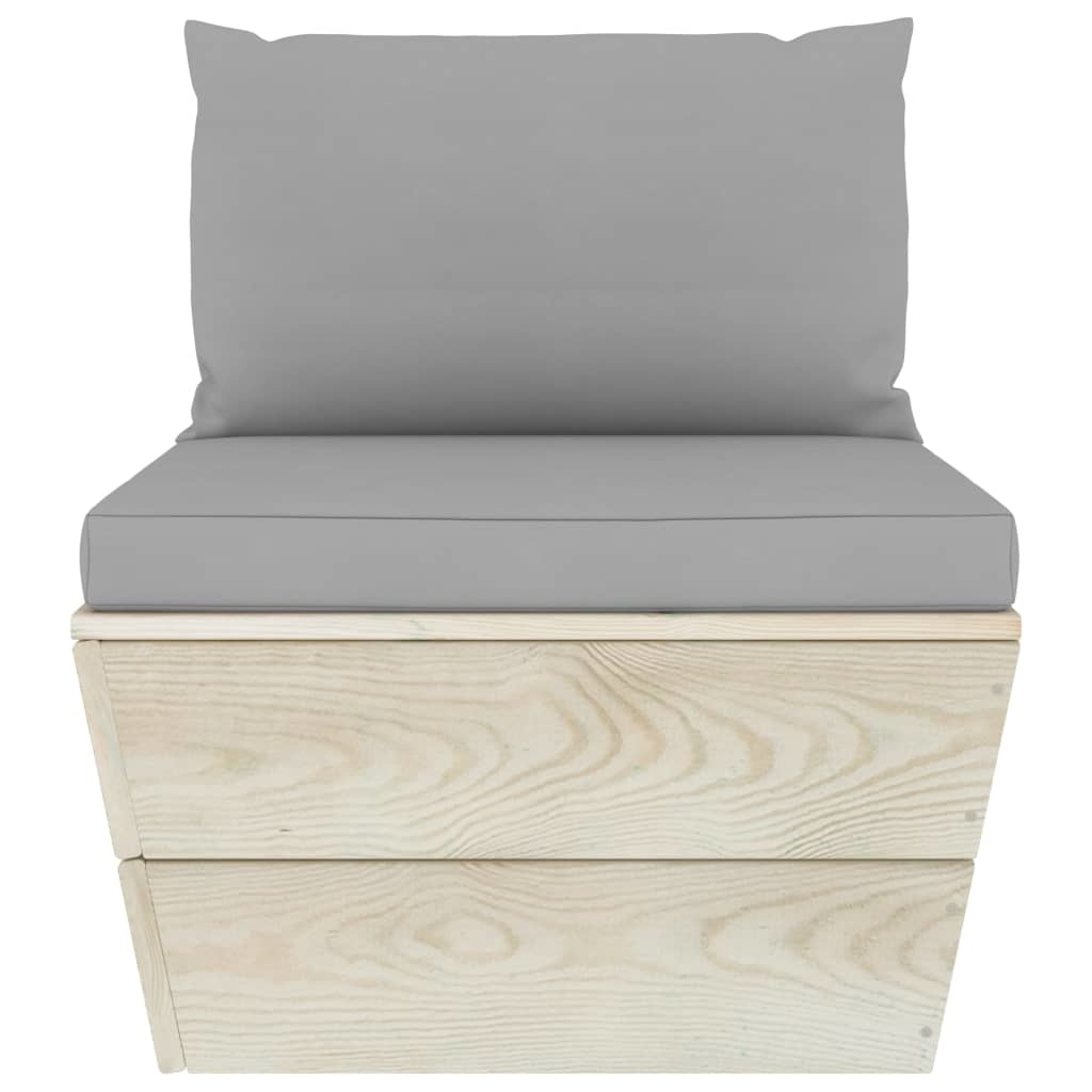 VidaXL 9-delige Loungeset met kussens pallet vurenhout