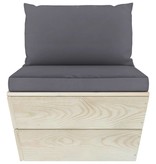 VidaXL 9-delige Loungeset met kussens pallet vurenhout