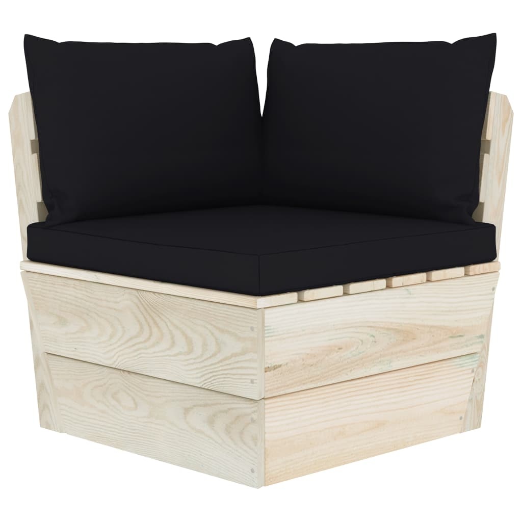 VidaXL 7-delige Loungeset met kussens pallet vurenhout