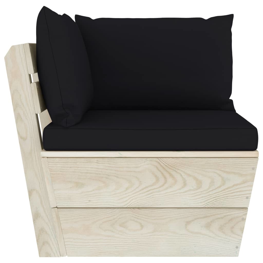 VidaXL 7-delige Loungeset met kussens pallet vurenhout