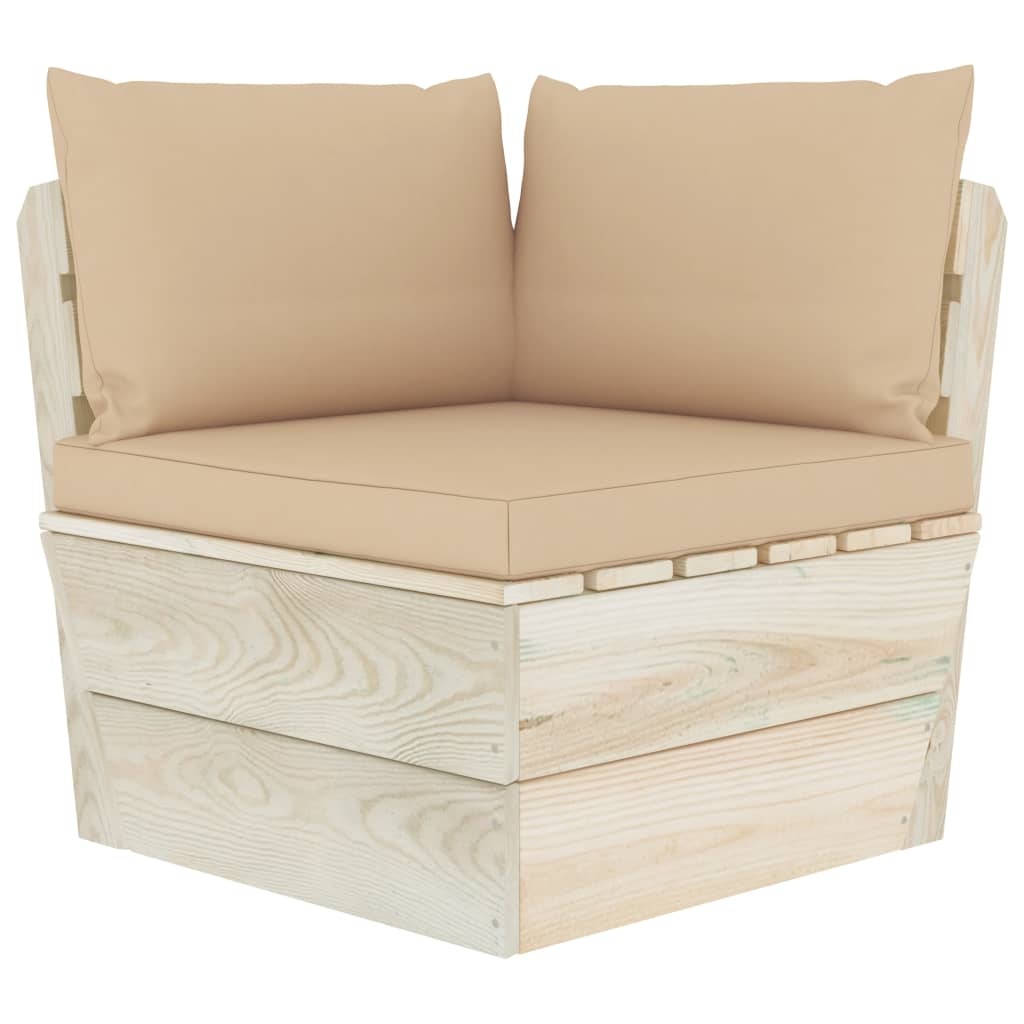 VidaXL 7-delige Loungeset met kussens pallet vurenhout