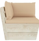 VidaXL 7-delige Loungeset met kussens pallet vurenhout