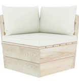 VidaXL 7-delige Loungeset met kussens pallet vurenhout