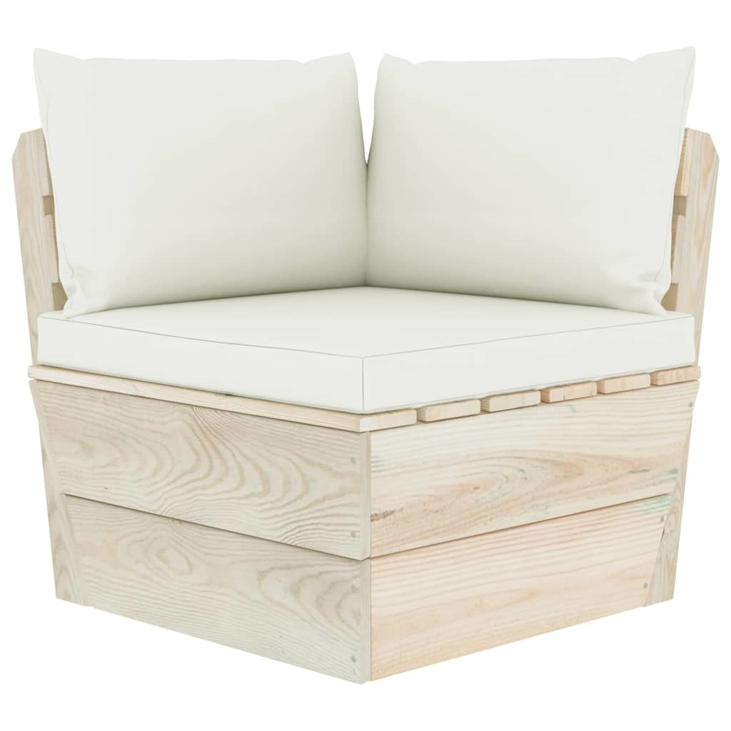 VidaXL 7-delige Loungeset met kussens pallet vurenhout