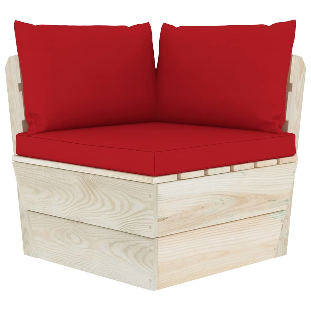 VidaXL 7-delige Loungeset met kussens pallet vurenhout