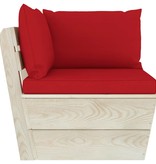 VidaXL 7-delige Loungeset met kussens pallet vurenhout