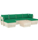 VidaXL 7-delige Loungeset met kussens pallet vurenhout
