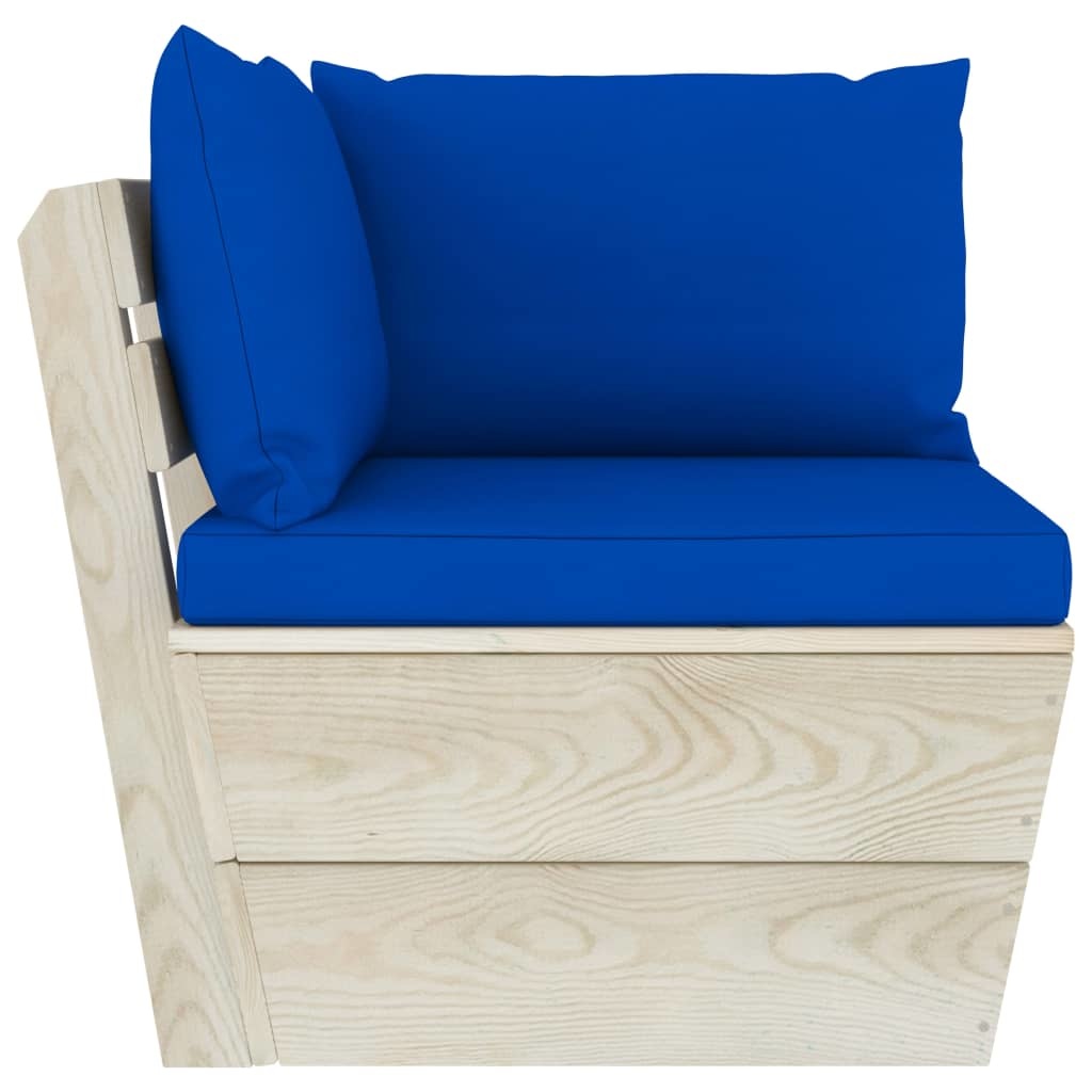 VidaXL 6-delige Loungeset met kussens pallet vurenhout