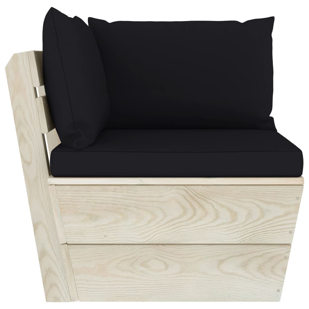 VidaXL 6-delige Loungeset met kussens pallet vurenhout