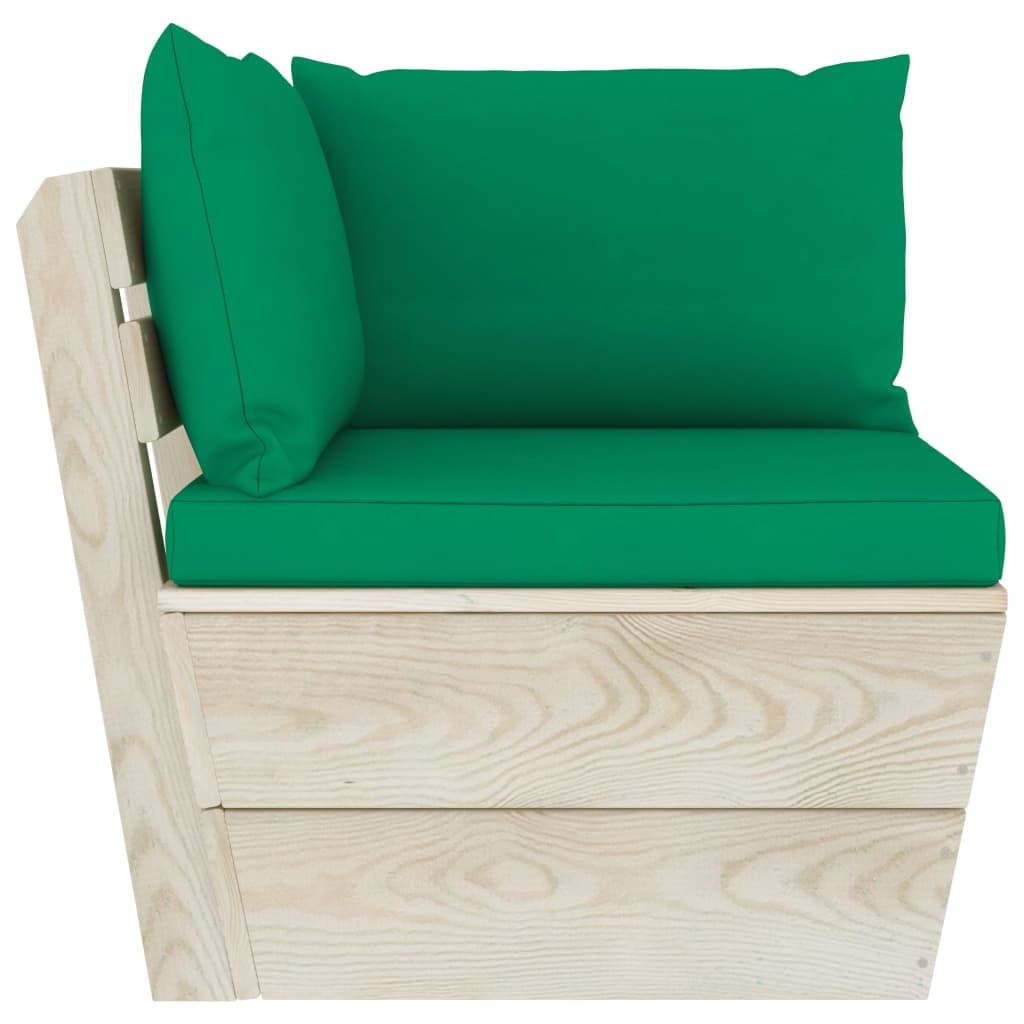 VidaXL 6-delige Loungeset met kussens pallet vurenhout
