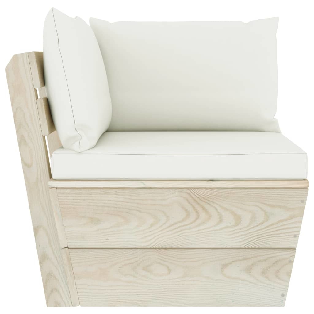 VidaXL 6-delige Loungeset met kussens pallet vurenhout