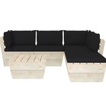 VidaXL 6-delige Loungeset met kussens pallet vurenhout