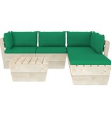 VidaXL 6-delige Loungeset met kussens pallet vurenhout
