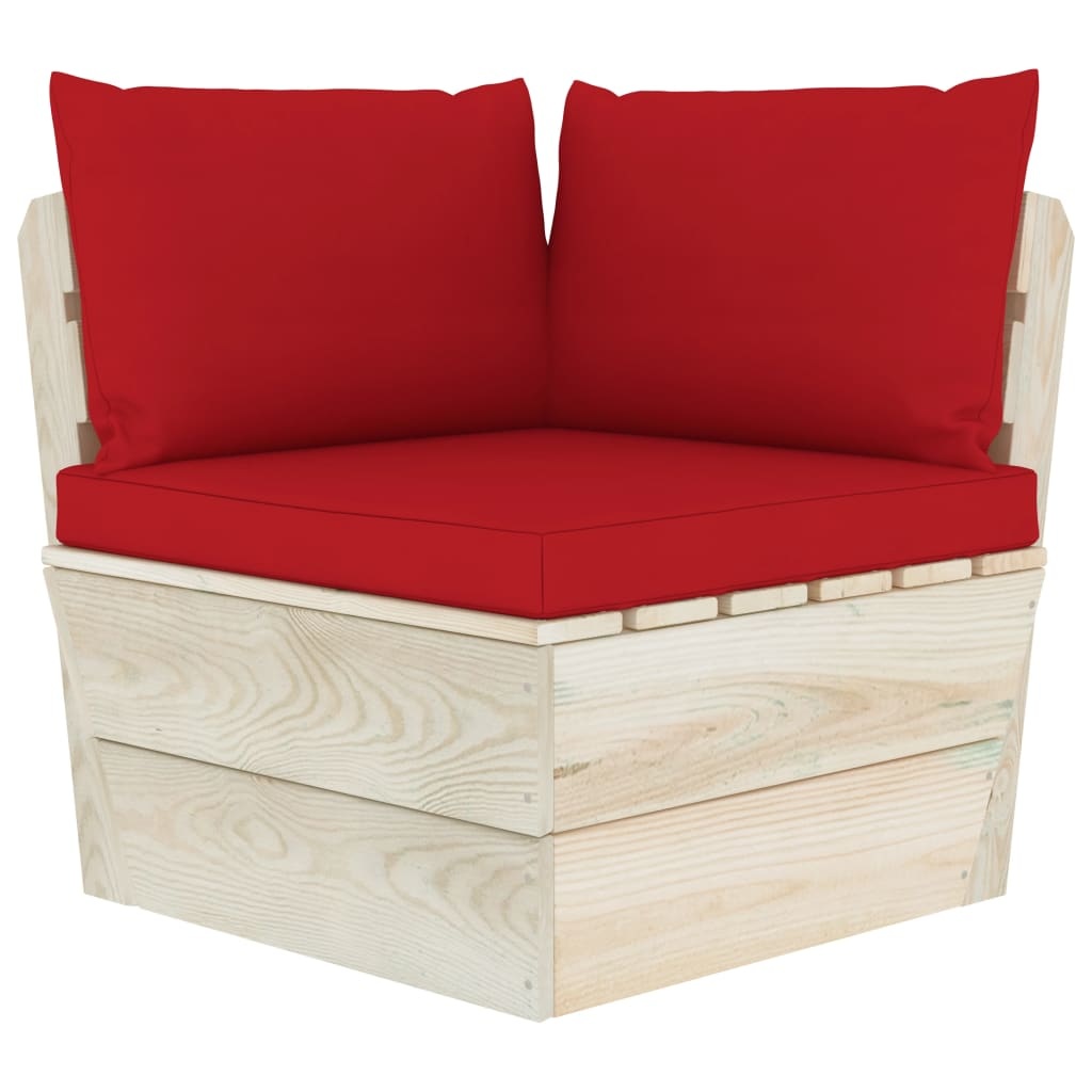 VidaXL 6-delige Loungeset met kussens pallet vurenhout