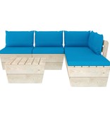 VidaXL 6-delige Loungeset met kussens pallet vurenhout