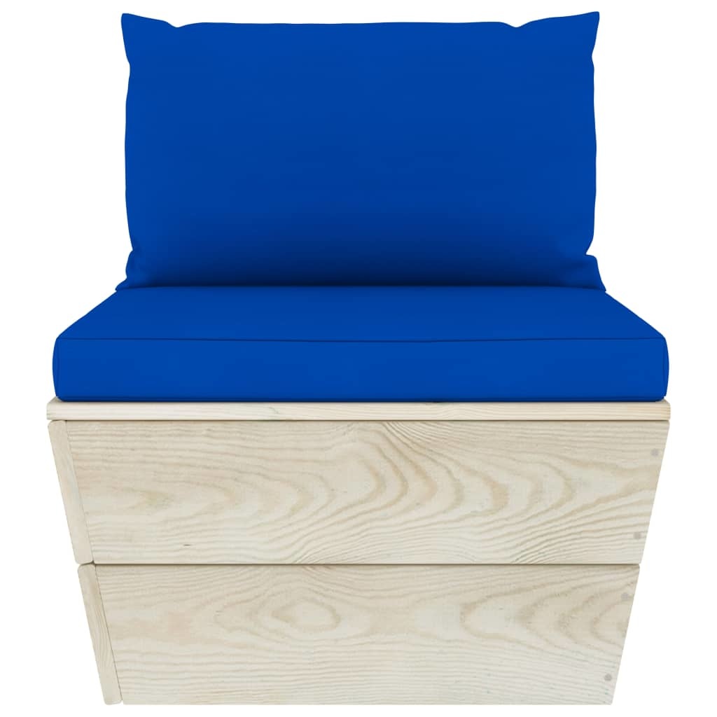 VidaXL 6-delige Loungeset met kussens pallet vurenhout