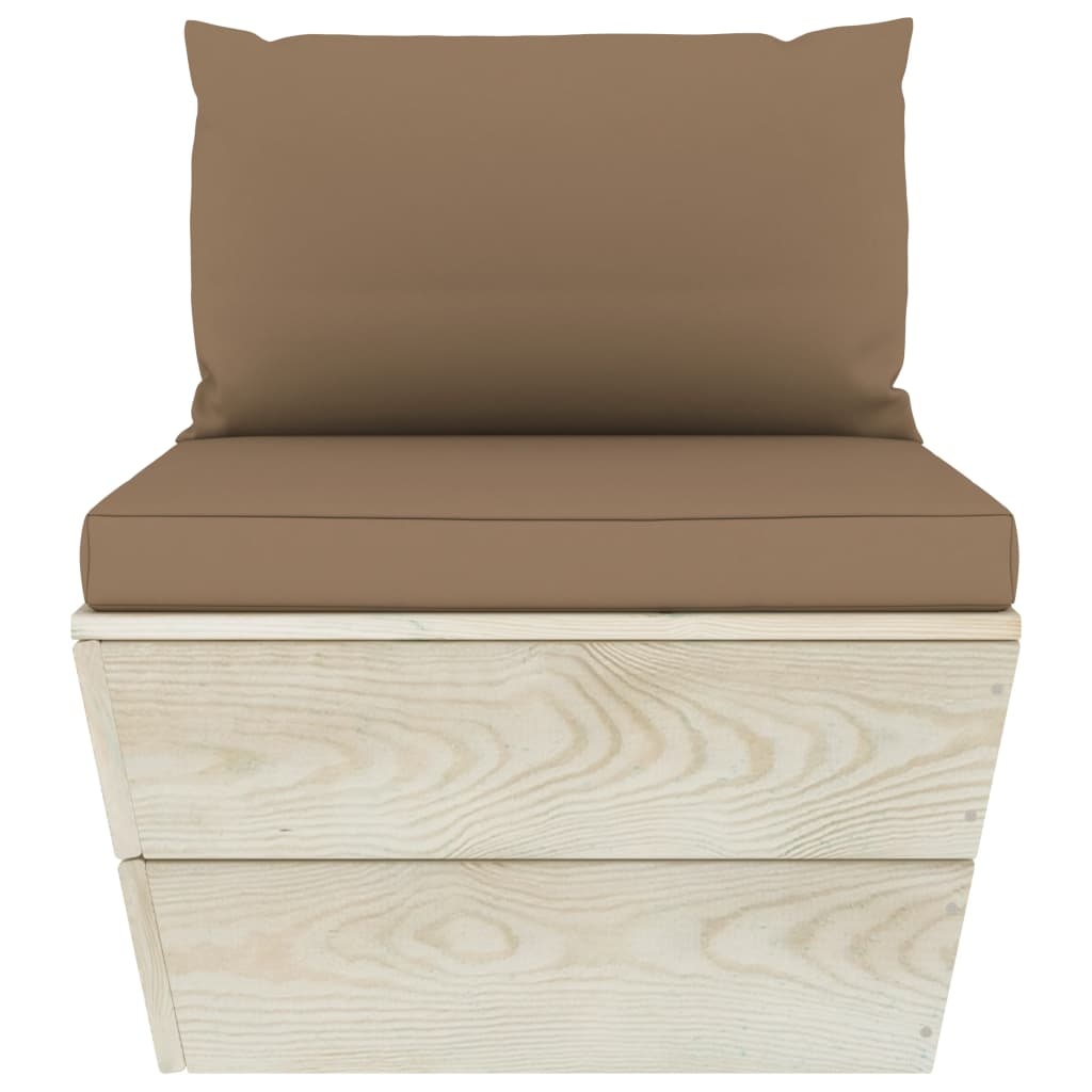 VidaXL 6-delige Loungeset met kussens pallet vurenhout