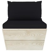 VidaXL 6-delige Loungeset met kussens pallet vurenhout