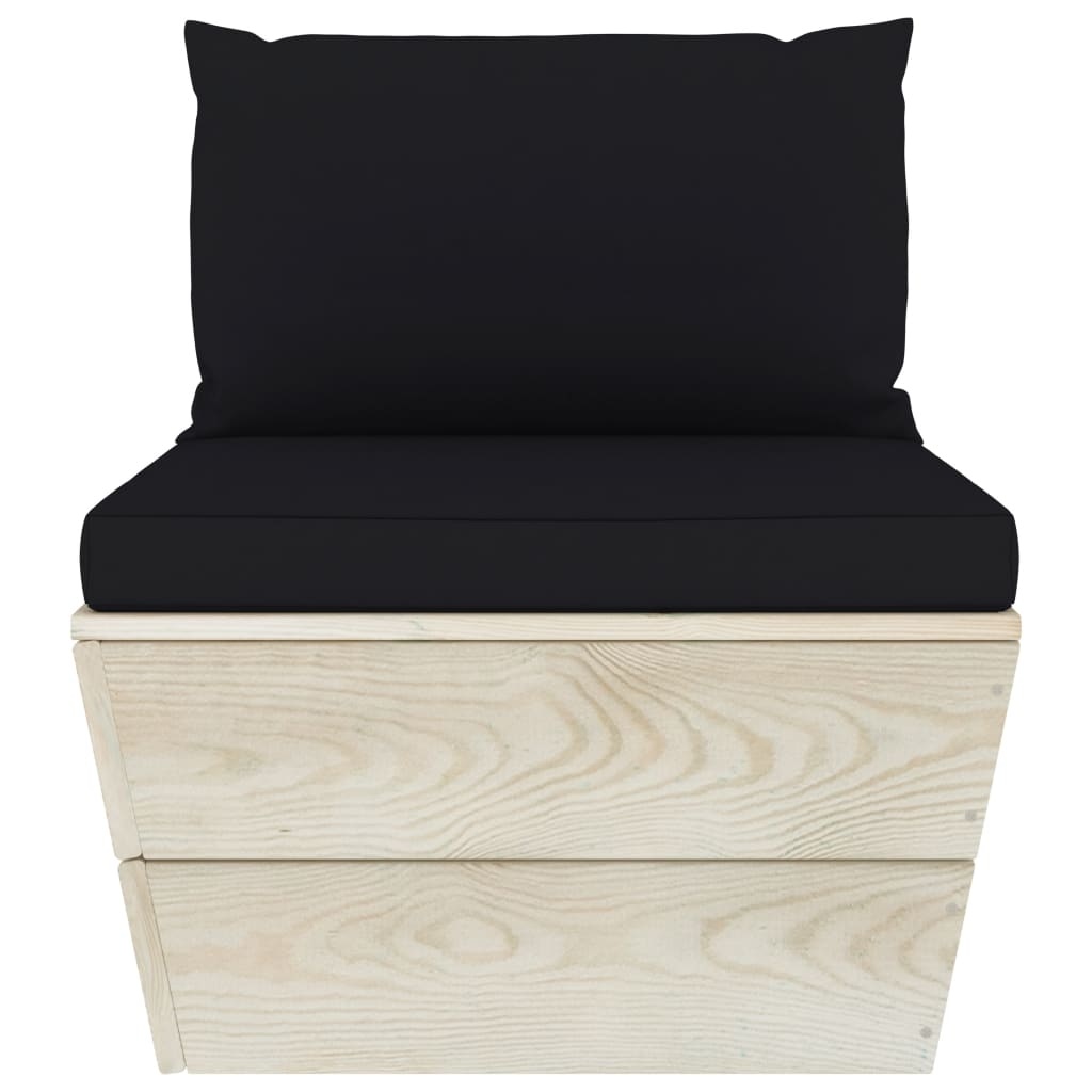 VidaXL 6-delige Loungeset met kussens pallet vurenhout