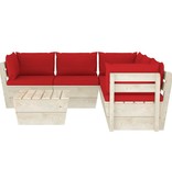 VidaXL 6-delige Loungeset met kussens pallet vurenhout