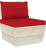 VidaXL 6-delige Loungeset met kussens pallet vurenhout