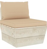 VidaXL 6-delige Loungeset met kussens pallet vurenhout