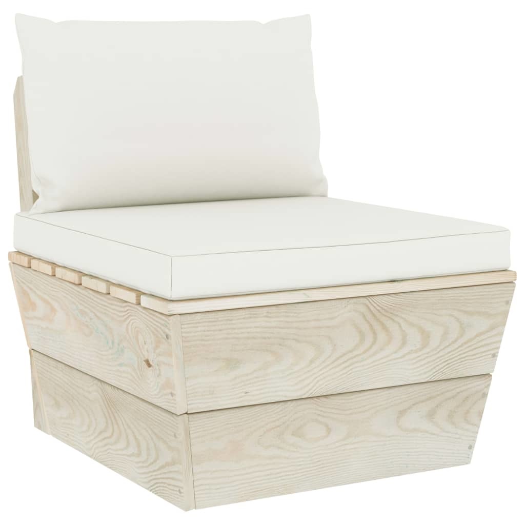 VidaXL 6-delige Loungeset met kussens pallet vurenhout