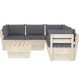 VidaXL 6-delige Loungeset met kussens pallet vurenhout