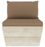 VidaXL 6-delige Loungeset met kussens pallet vurenhout