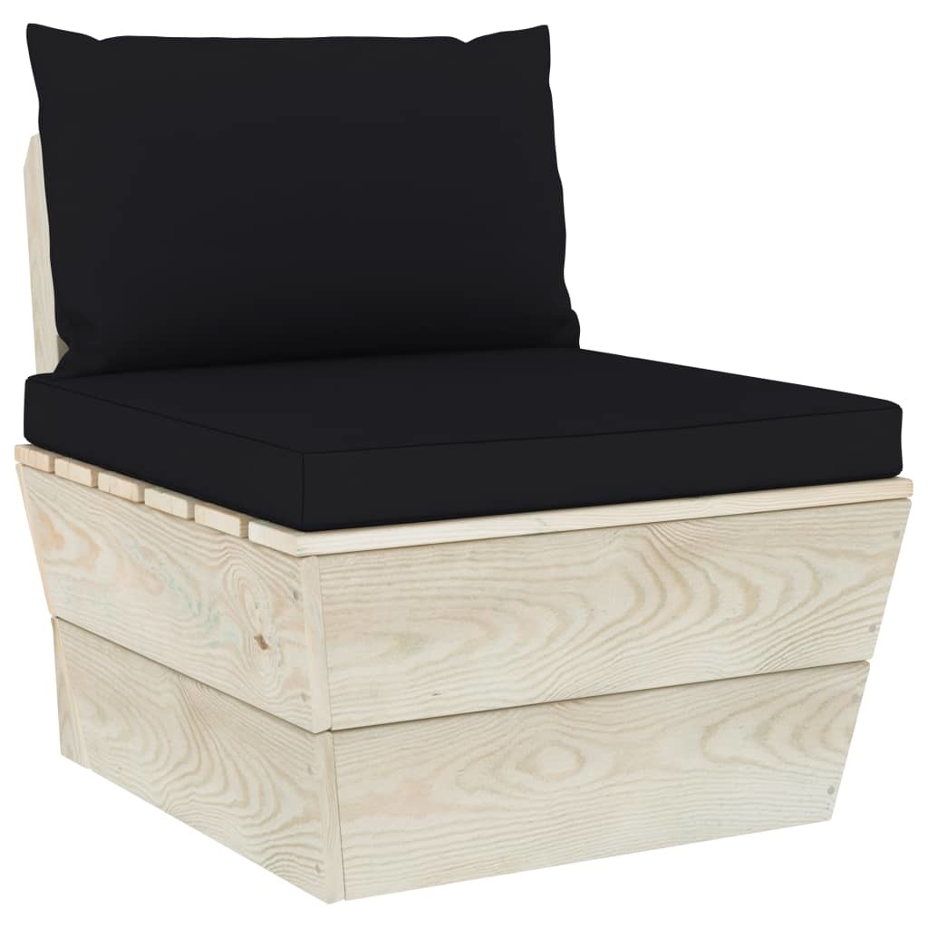 VidaXL 6-delige Loungeset met kussens pallet vurenhout