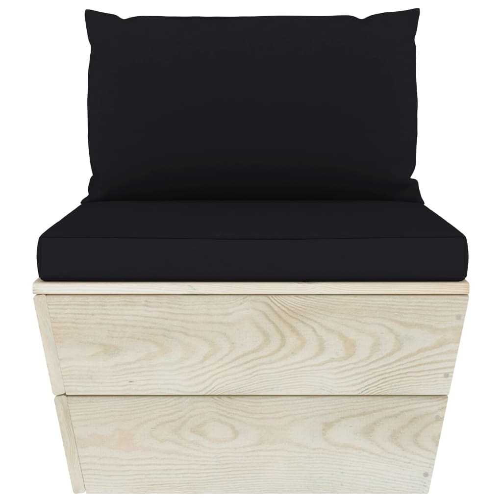 VidaXL 6-delige Loungeset met kussens pallet vurenhout