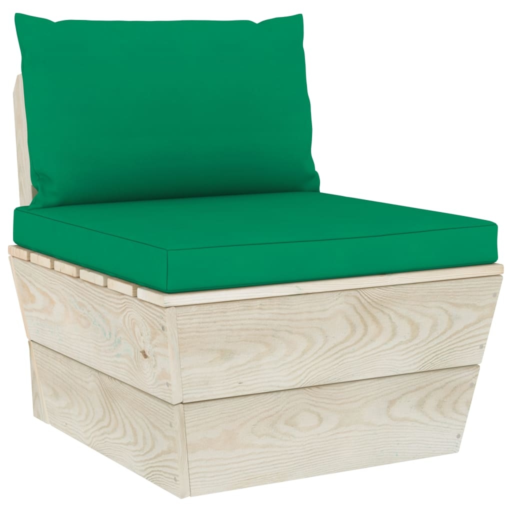 VidaXL 6-delige Loungeset met kussens pallet vurenhout
