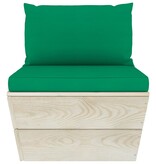 VidaXL 6-delige Loungeset met kussens pallet vurenhout